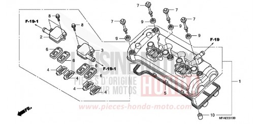 COUVERCLE DE CULASSE CBF1000AA de 2010